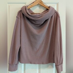 Free People Hazy Heart, Mauve Long Sleeve